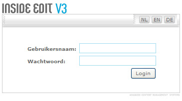 inlogscherm inlogscherm